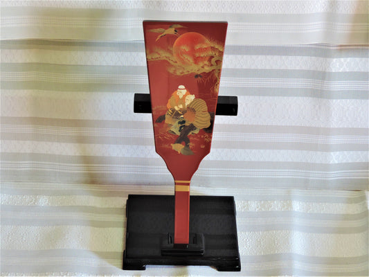 【HOME DECOR】Takasago Hagoita wooden paddle (with display stand)