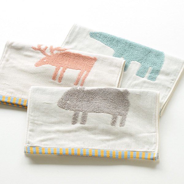 【BATH＆SHOWER】Polaris series Face Towel (Rabbit / Bear / Reindeer)