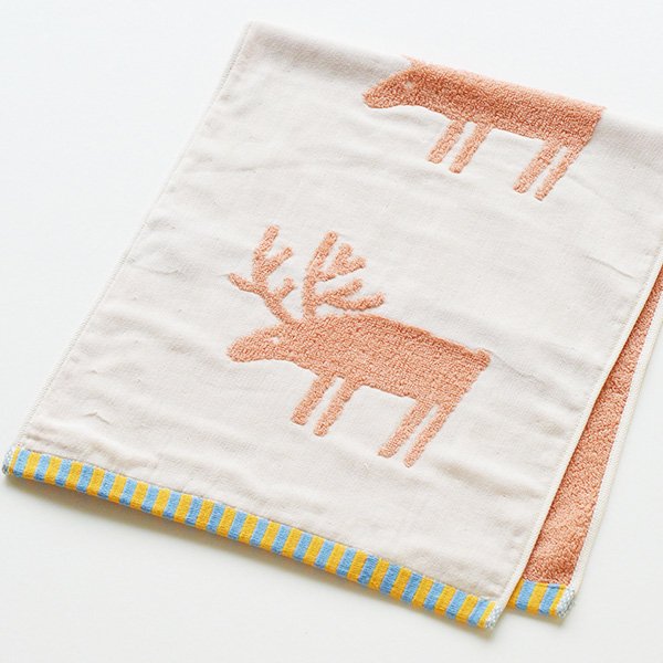 【BATH＆SHOWER】Polaris series Face Towel (Rabbit / Bear / Reindeer)