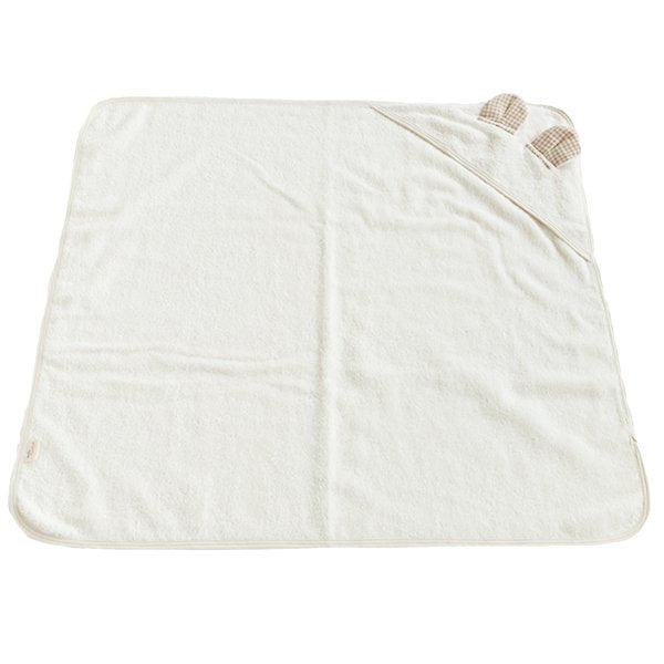 【BABY】100% Organic Cotton Hooded Bear Baby Swaddle Blanket Towel