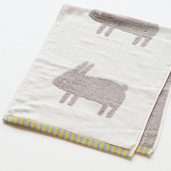【BATH＆SHOWER】Polaris series Face Towel (Rabbit / Bear / Reindeer)