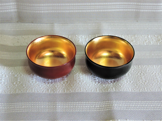 【TABLEWARE】Sake cup set with gold interior finish
